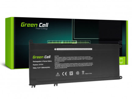 Green Cell батерија 33YDH за Dell Inspiron G3 G5 G7 / Latitude 3380 3480 3490 | 11.4V 42Wh