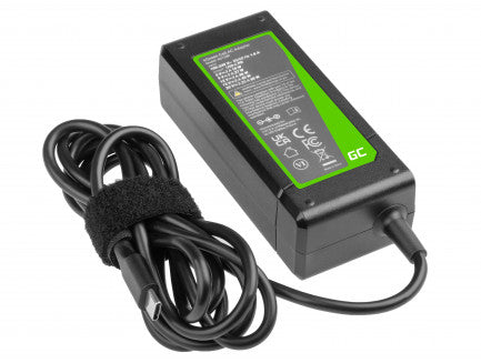 Green Cell USB-C 65W Полнач Адаптер за Лаптопи, Таблет, Телефони
