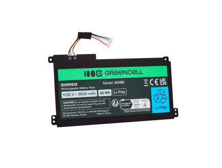 Предна страна на Green Cell батерија C31N1912 за ASUS E510MA - itrade.mk