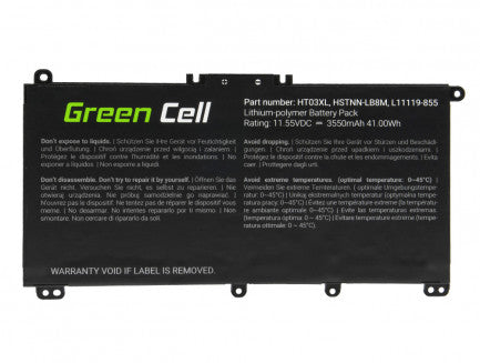 Технички спецификации на Green Cell батерија HT03XL - itrade.mk